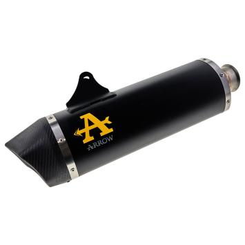 Arrow Maxi Race-Tech Aluminium Dark Einddemper met E-keur Suzuki Vstrom 1050 2020 - 2024