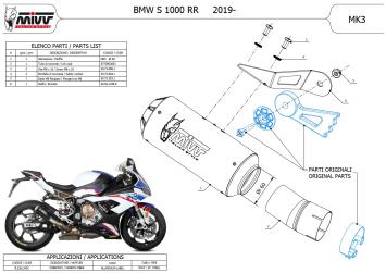 Mivv MK3 Carbon Einddemper met E-keur BMW S 1000 RR 2019 > 2023