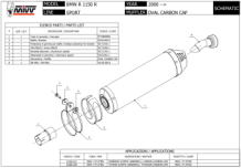 Mivv Oval Carbon met Carbon Cap Slip-on Einddemper met E-keur BMW R 1150 R 2000 > 2006