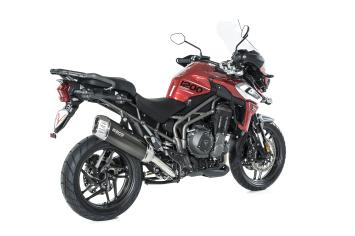 BOS Desert Fox Carbon Steel Einddemper met E-keur Triumph Tiger 1200 Explorer 2016