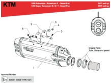 BOS Desert Fox Black Edition Einddemper met E-keur KTM 1290 Super Adventure R / S / T 2017 > 2020