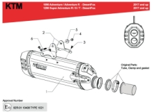 BOS Desert Fox Carbon Steel Einddemper met E-keur KTM 1090 Adventure / R 2017 > 2020