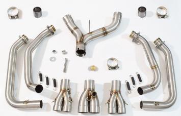 MD RVS 4in2 High-Performance Decat Voorbochten Kawasaki Z1000/Z100R 2010-2020