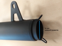 Speedpro Cobra M3 RVS Matt Black Einddemper 51mm Aansluiting