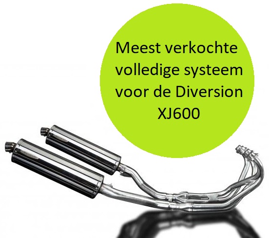 Delkevic volledig systeem Oval RVS 450mm - XJ600 DIVERSION (1992-2004)