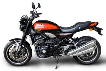 Delkevic ZI ZIB Style 4-4 Chrome Exhaust System Silencers - Kawasaki Z900RS DE 2018-2024