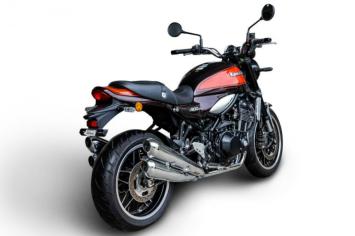 Delkevic ZI ZIB Style 4-4 Chrome Exhaust System Silencers - Kawasaki Z900RS DE 2018-2024