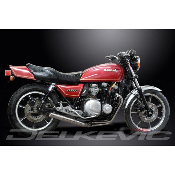 Delkevic volledig systeem Short Straight RVS 350mm - Z1000J (1981-1983)