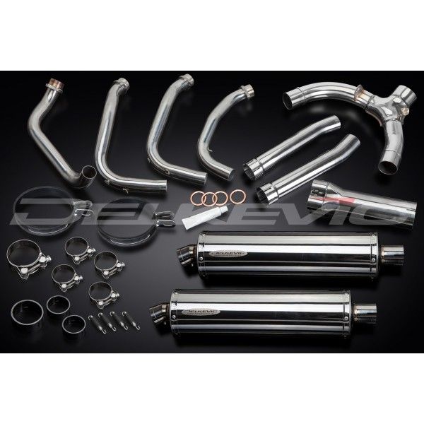 Delkevic volledig systeem Oval RVS 450mm - CBR1100XX BLACKBIRD (1996-2009)