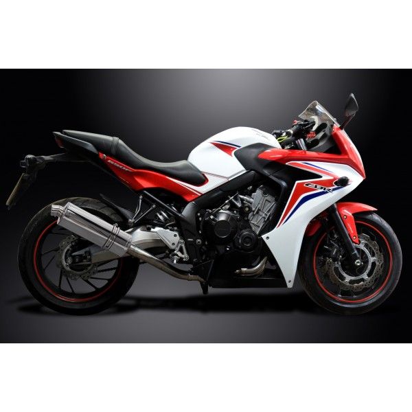 Delkevic volledig systeem Oval RVS 350mm - CBR650F and CB650F (2014-2018)