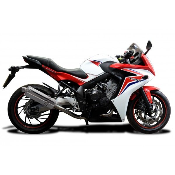 Delkevic volledig systeem Oval RVS 350mm - CBR650F and CB650F (2014-2018)