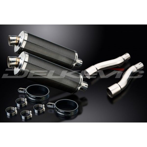 Delkevic slip-on kit Oval Carbon 350mm - GPZ500S EX500C(1987-2007)