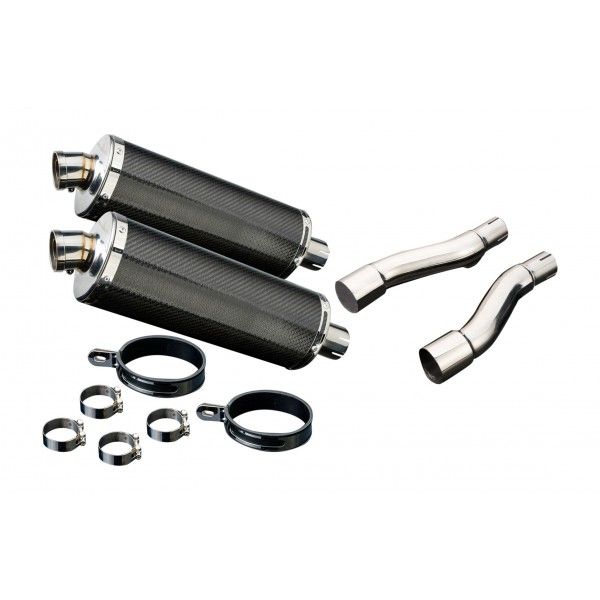 Delkevic slip-on kit Oval Carbon 350mm - GPZ500S EX500C(1987-2007)