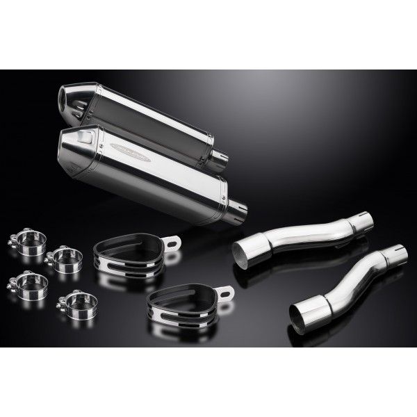 Delkevic slip-on kit Tri-Oval RVS 320mm - GPZ500S EX500C(1987-2007)