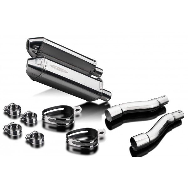 Delkevic slip-on kit Tri-Oval RVS 320mm - GPZ500S EX500C(1987-2007)