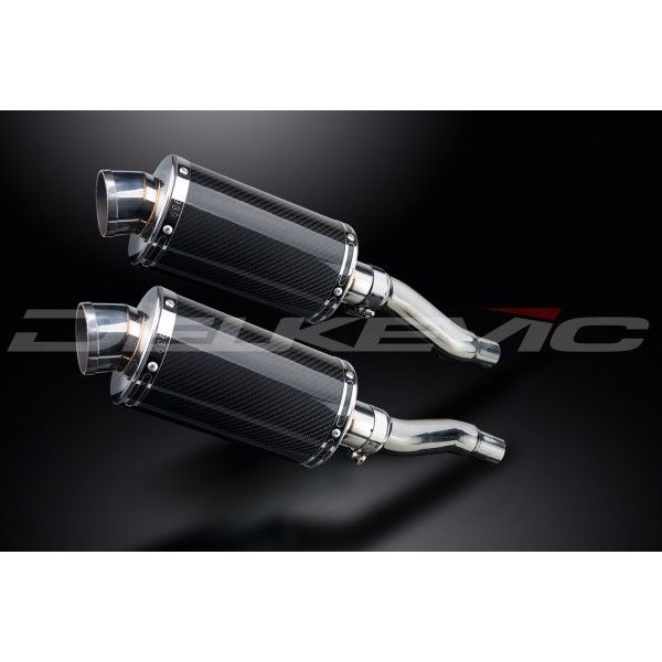 Delkevic slip-on kit Oval Carbon 225mm - GPZ500S EX500C(1987-2007)