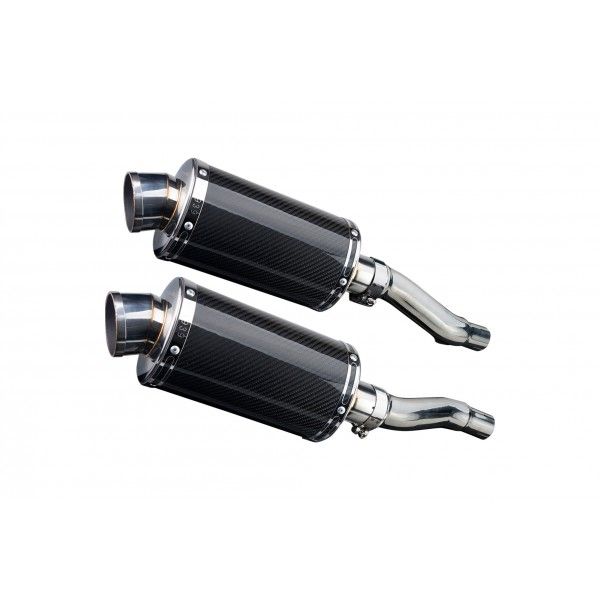 Delkevic slip-on kit Oval Carbon 225mm - GPZ500S EX500C(1987-2007)