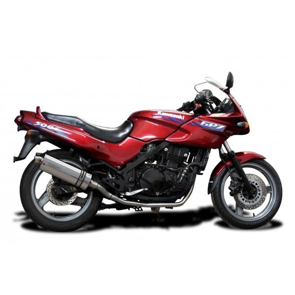 Delkevic volledig systeem Oval RVS 350mm - GPZ500S EX500C(1987-2007)