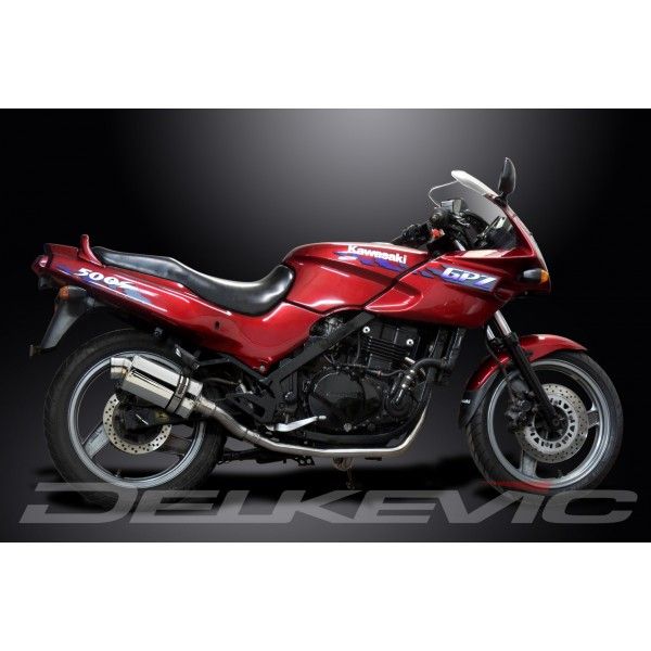 Delkevic volledig systeem Oval RVS 225mm - GPZ500S EX500C(1987-2007)