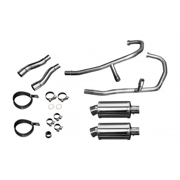 Delkevic volledig systeem Oval RVS 225mm - GPZ500S EX500C(1987-2007)