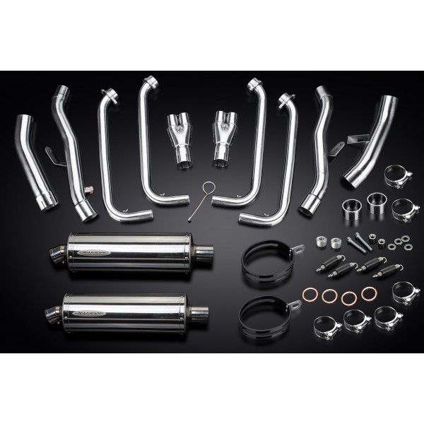 Delkevic volledig systeem Oval RVS 350mm - FJR1300/ABS (2006-2020)