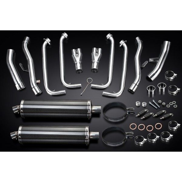 Delkevic volledig systeem Oval Carbon 450mm - FJR1300/ABS (2006-2020)