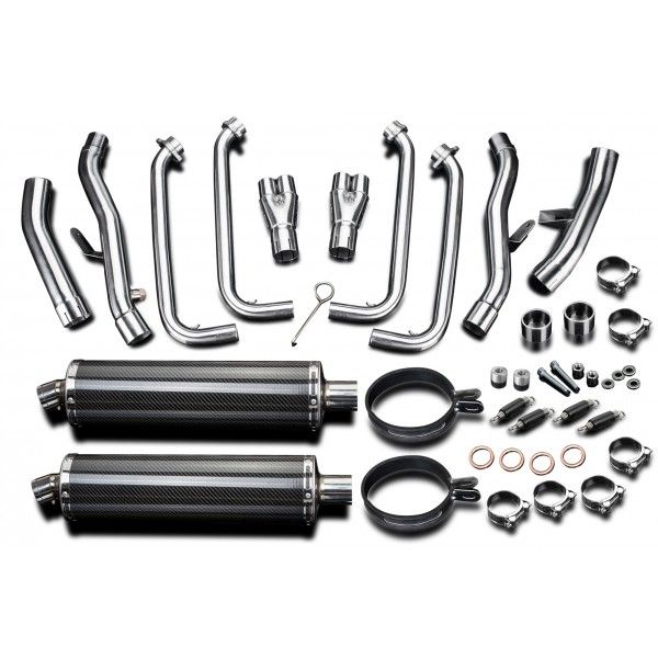 Delkevic volledig systeem Oval Carbon 450mm - FJR1300/ABS (2006-2020)