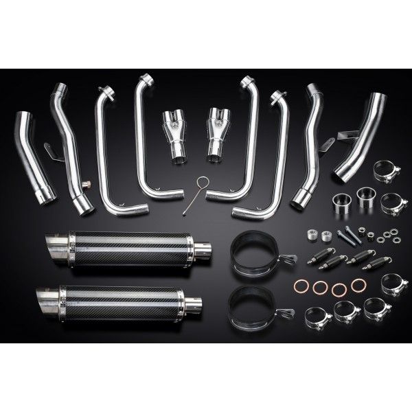 Delkevic volledig systeem Round Carbon 350mm - FJR1300/ABS (2006-2020)