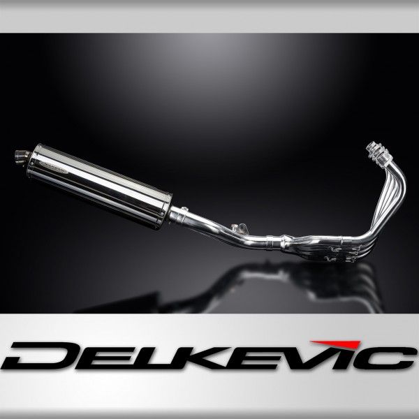 Delkevic volledig systeem Oval RVS 450mm - CB600F HORNET (2007-2013)