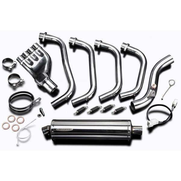 Delkevic volledig systeem Oval RVS 450mm - CB600F HORNET (2007-2013)