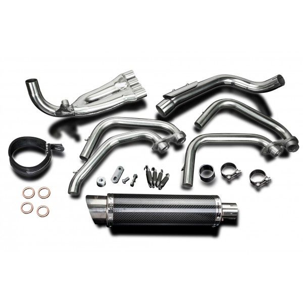 Delkevic volledig systeem Round Carbon 350mm - CB600F HORNET (1998-2002)