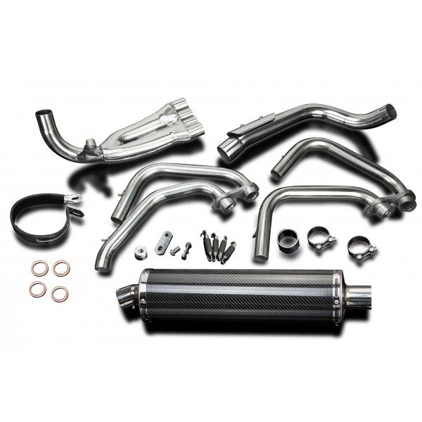 Delkevic volledig systeem Oval Carbon 450mm - CB600F HORNET (1998-2002)