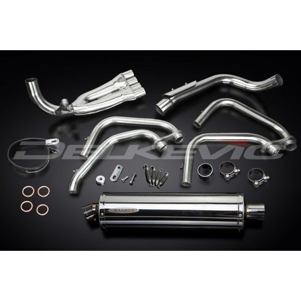 Delkevic volledig systeem Oval RVS 450mm - CB600F HORNET (1998-2002)