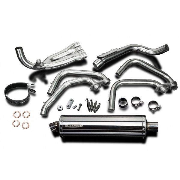 Delkevic volledig systeem Oval RVS 450mm - CB600F HORNET (1998-2002)
