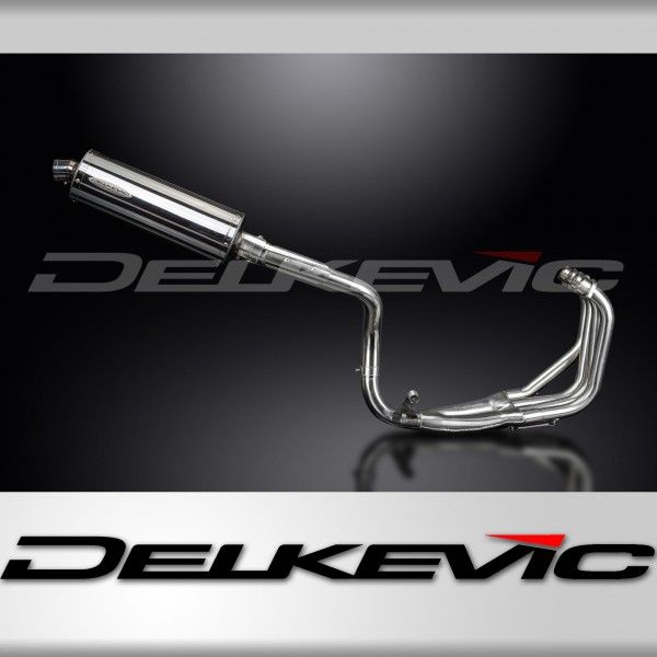 Delkevic volledig systeem Oval RVS 350mm - CB600F HORNET (1998-2002)