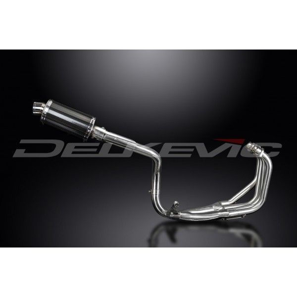 Delkevic volledig systeem Oval Carbon 225mm - CB600F HORNET (1998-2002)