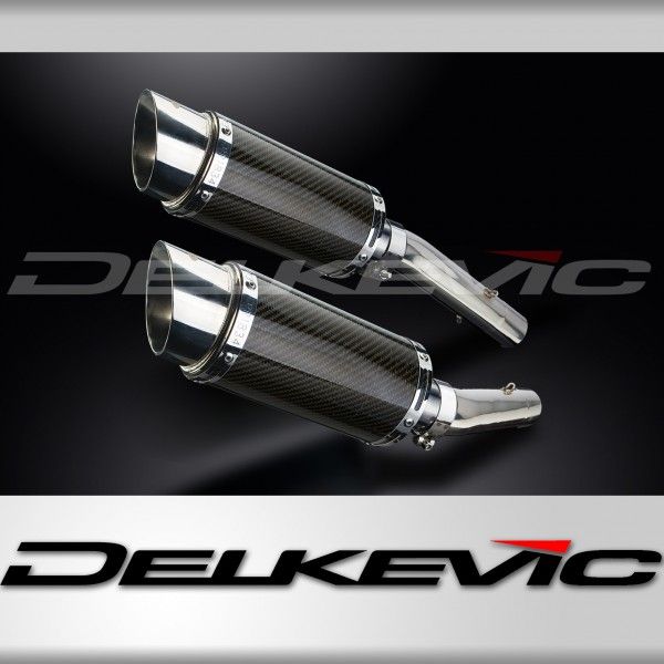 Delkevic slip-on kit Round Carbon 200mm - TUONO1000R/ FACTORY (2006-2010)