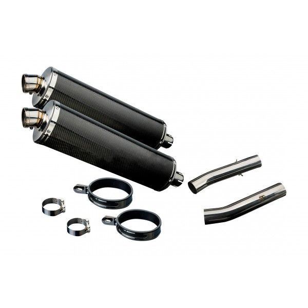 Delkevic slip-on kit Oval Carbon 450mm - TUONO1000R/ FACTORY (2006-2010)