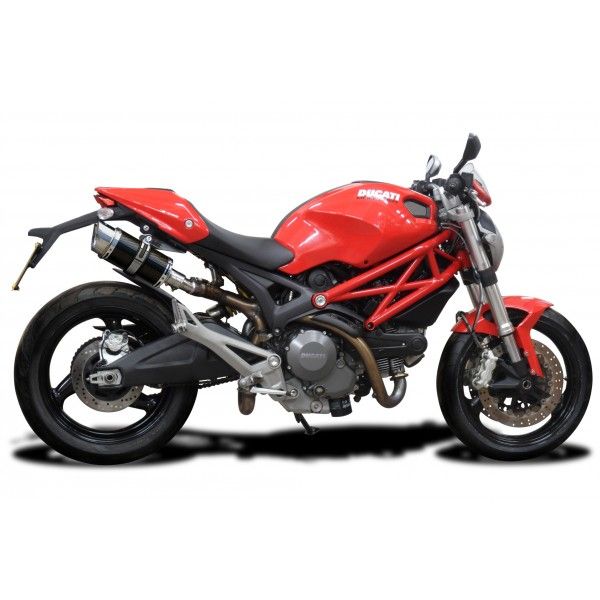 Delkevic slip-on kit Round Carbon 200mm - Monster 696 (2008-2014)