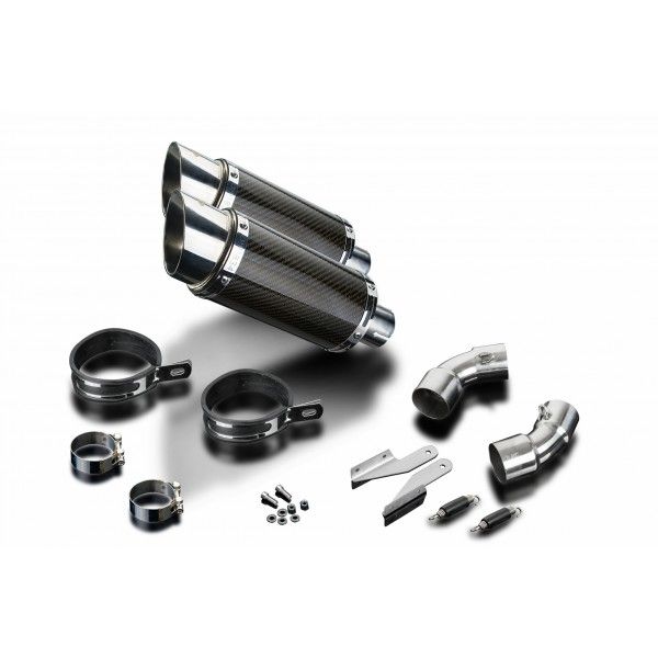 Delkevic slip-on kit Round Carbon 200mm - Monster 696 (2008-2014)
