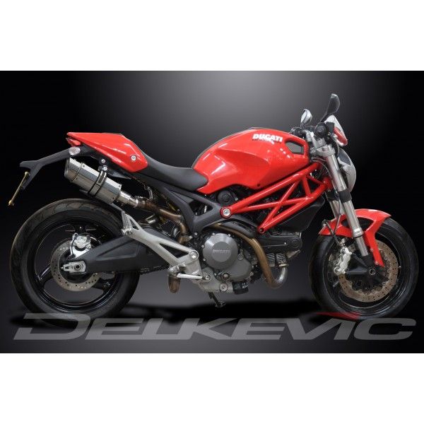 Delkevic slip-on kit Round RVS 200mm - Monster 696 (2008-2014)