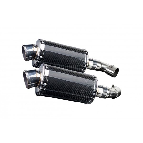 Delkevic slip-on kit Oval Carbon 225mm - Monster 696 (2008-2014)