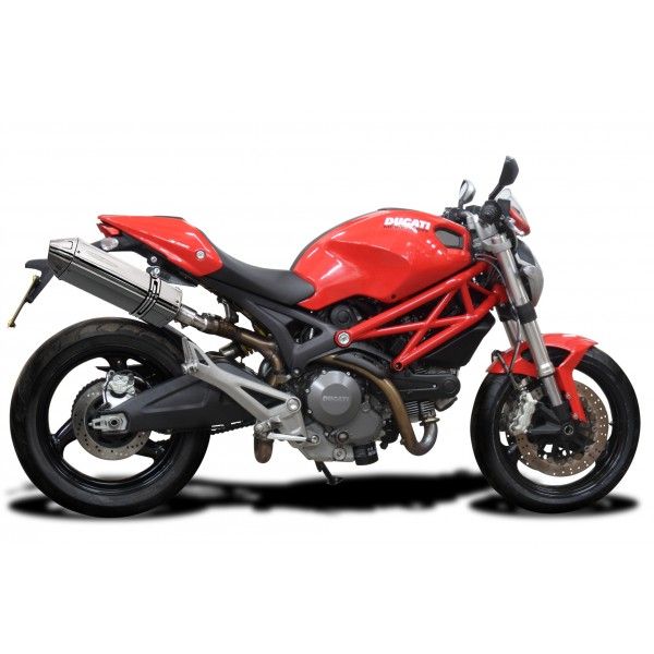 Delkevic slip-on kit Tri-Oval RVS 320mm - Monster 696 (2008-2014)