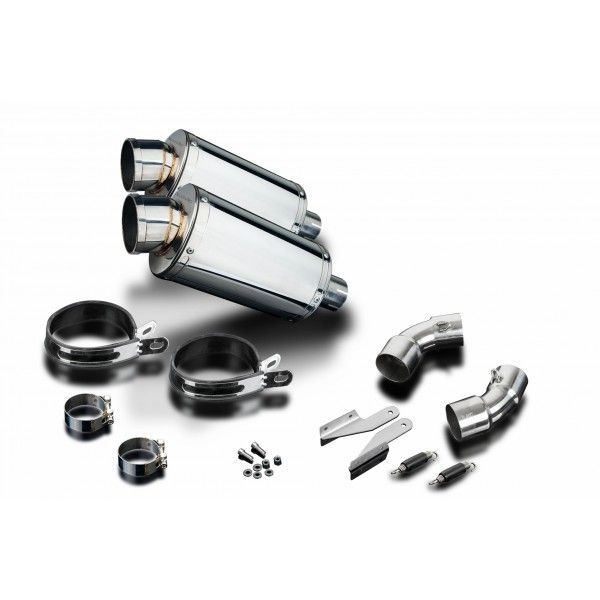 Delkevic slip-on kit Oval RVS 225mm - Monster 696 (2008-2014)