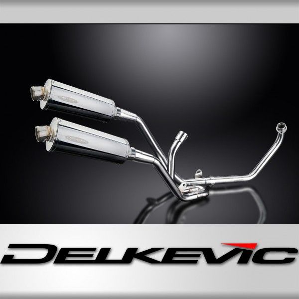 Delkevic volledig systeem Oval RVS 350mm - SV650 (1998-2002)