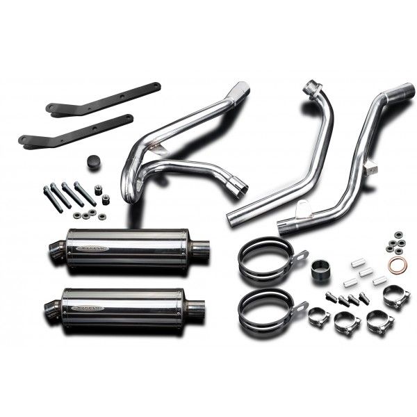 Delkevic volledig systeem Oval RVS 350mm - SV650 (1998-2002)