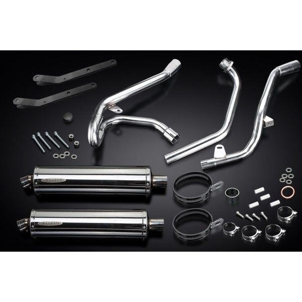 Delkevic volledig systeem Oval RVS 450mm - SV650 (1998-2002)