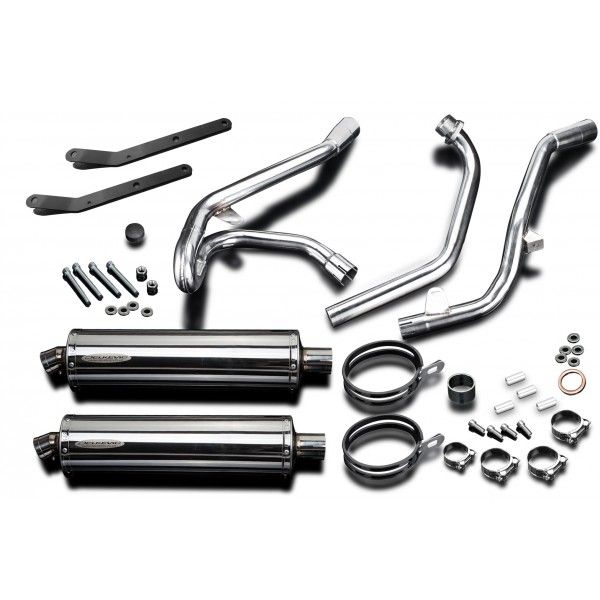 Delkevic volledig systeem Oval RVS 450mm - SV650 (1998-2002)