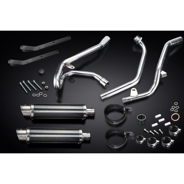 Delkevic volledig systeem Round Carbon 350mm - SV650 (1998-2002)