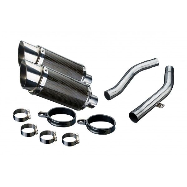 Delkevic slip-on kit Round Carbon 200mm - Z1000 (2003-2006)